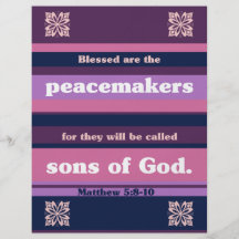 Blessed sind die Friedensstifter Individuelle Flyer