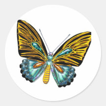 Bling Bling Schmetterling Runder Sticker