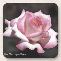 Blissfully rosa Rosen-Untersetzer