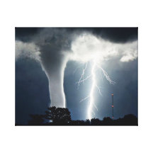 Blitz und Tornado eingewickelte Leinwand Gespannter Galerie Druck