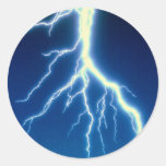 Blitzbolzen über blauem Hintergrund Sticker