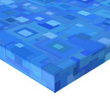 Block herauf Blau Gespannter Galerie Druck