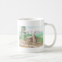 Blockhaus im Holz Tee Tasse