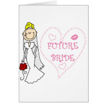 Blonde zukünftige Braut-T-Shirts und Geschenke Grußkarte