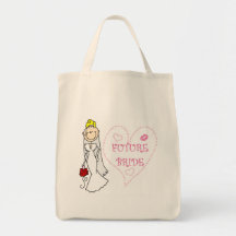 Blonde zukünftige Braut-T-Shirts und Geschenke Leinentasche