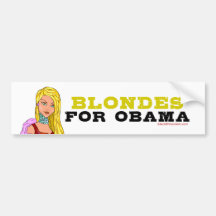 Blondinen für Obama Auto Sticker