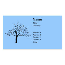 Bloßer Baum-Entwurf Visitenkartenvorlagen