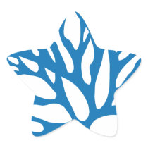 blue coral silhouette aufkleber
