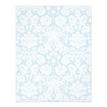 Blue fancy damask pattern announcement