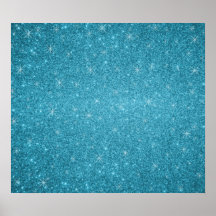Blue glitter stars posters