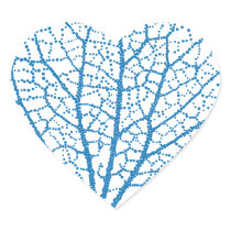 blue sea fan coral silhouette aufkleber