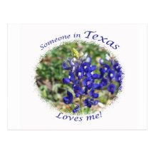 Bluebonnet "jemand in Texas-Lieben ich" Postkarte