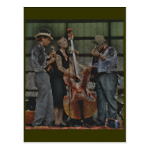 Bluegrass-Trio-Postkarte