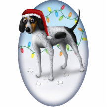 Bluetick Coonhound-Weihnachtsverzierung Fotofiguren