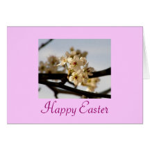 Blühende Birne fröhliche Ostern Karten
