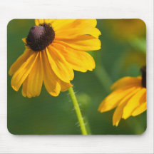 Blühende schwarze mit Augen Susans Mausunterlage Mousepads