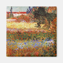 Blühender Garten-Vintage feine Kunst Van Gogh Kühlschrankmagnete