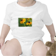 Blühendes schwarzes mit Augen Susans Baby-T-Shirt