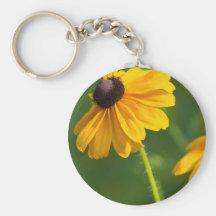 Blühendes schwarzes mit Augen Susans Keychain Schlüsselbänder