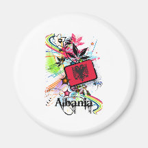 Blume Albanien Kühlschrankmagnet