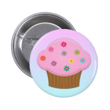 Blume besprüht Kuchen-Knopf Anstecknadelbutton