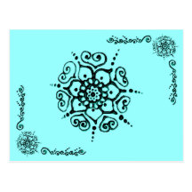 Blume der Liebe (Hennastrauch) (Türkis) Postkarten