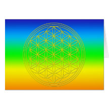 Blume des Lebens chakra 2 Grußkarte