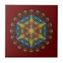 BLUME DES LEBENS/des Blume DES Lebens - Mandala II Keramikfliese