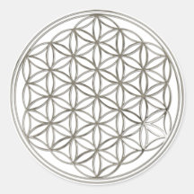 Blume des Lebens / Flower Of Life | silver big Sticker