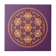 Blume des Lebens - Knopf-Art 02 Fliese