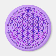 Blume des Lebens - Moola Beschwörungsformel - Veil Magnete
