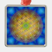 Blume des Lebens Motiv 10 Weihnachtsbaum Ornament