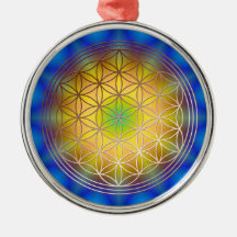 Blume des Lebens Motiv 10 Weihnachtsbaum Ornament
