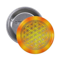 Blume des Lebens Motiv 5 Buttons
