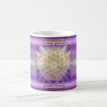 Blume des Lebens Yantra Tee Tassen