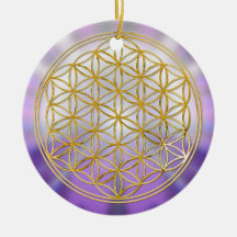 Blume des Lebens Yantra Weihnachtsbaum Ornamente