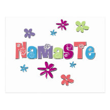 Blume Namaste Yoga-Gang Postkarten