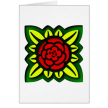 Blume Quadrat flower square Grußkarte