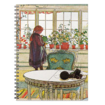 Blumen auf dem Windowsill durch Karl Larsson Spiral Notizbuch