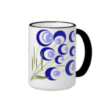 Blumen blau tee tasse