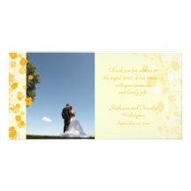 Blumen Creamsicle danken Ihnen Hochzeits-Fotokarte