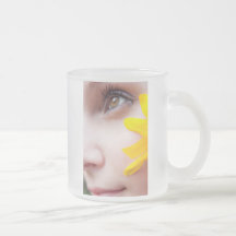 Blumen-Gesichts-Frau Kaffee Haferl