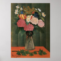 Blumen Henri Rousseaus in einem Vase (1909) Plakatdruck