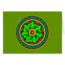 Blumen Kreis Scheibe Teller floral circle Karten