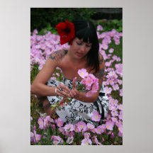 Blumen-Mädchen Plakat