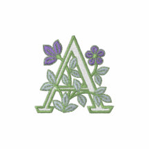 Blumen-Monogramm-Initiale A Polohemd