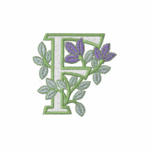 Blumen-Monogramm-Initiale F