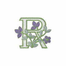 Blumen-Monogramm-Initiale R