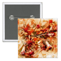 Blumen orange braun button