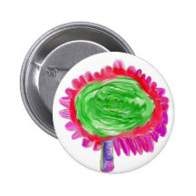 BLUMEN-POWER ANSTECKNADELBUTTON